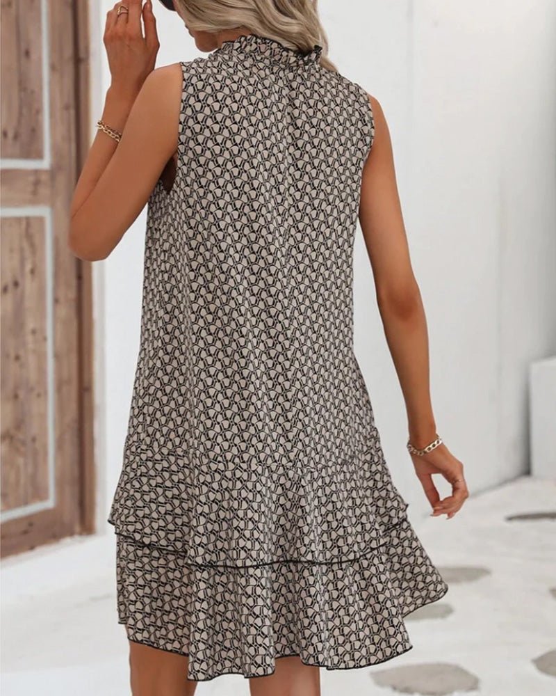 Naomi – Mouwloze Zomerjurk met Print